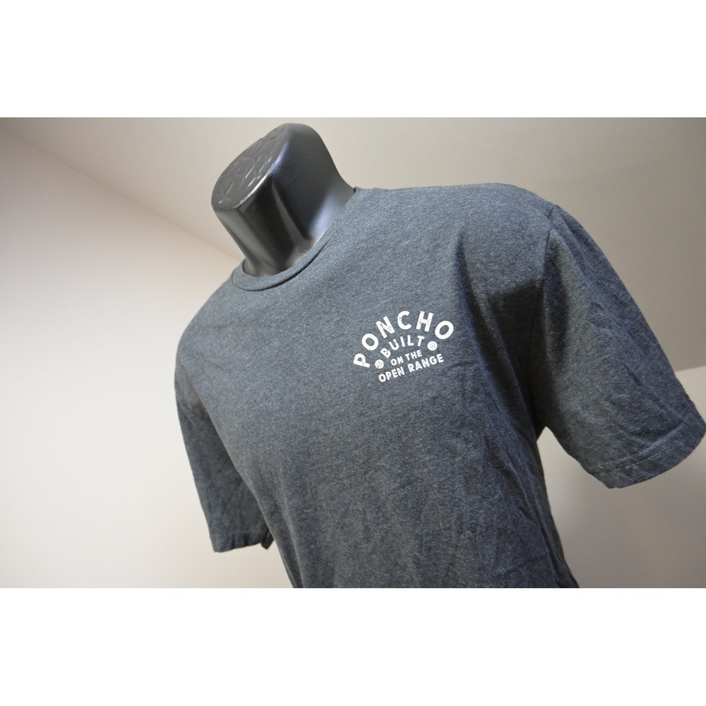 Poncho Graphic T-Shirt Men Large Gray Open Range Short Sleeve Excellent